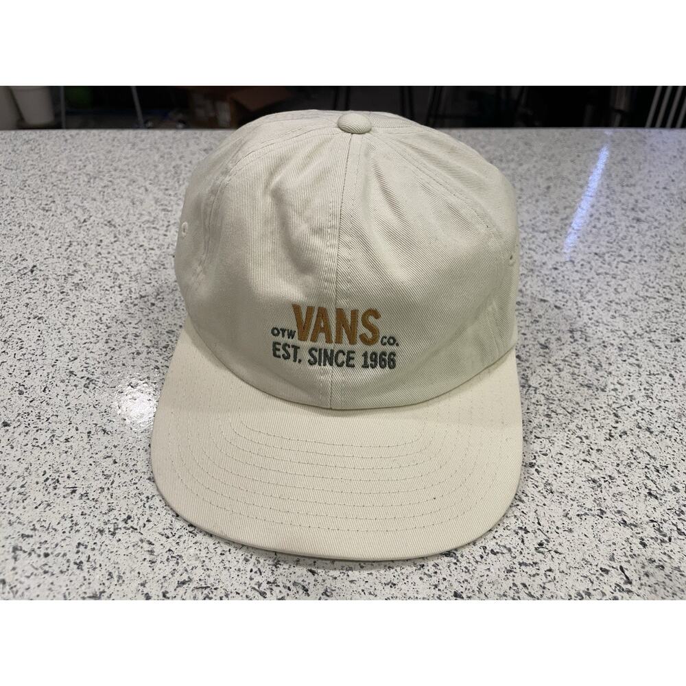 Vans 6 panel hat strap canvas Skate adjustable beige surf Cap
